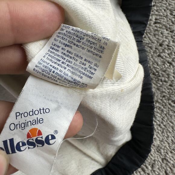 Vintage Ellesse Jacket Mens Large Black Red Reversible Anorak Zip Made Italy 90s - Picture 8 of 16